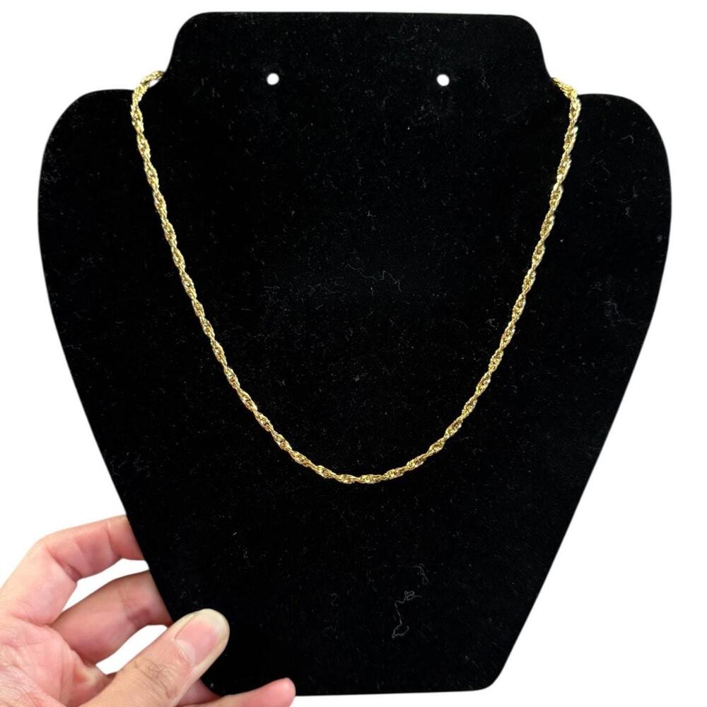 Vintage Napier Gold Tone Rope Chain Necklace 16"